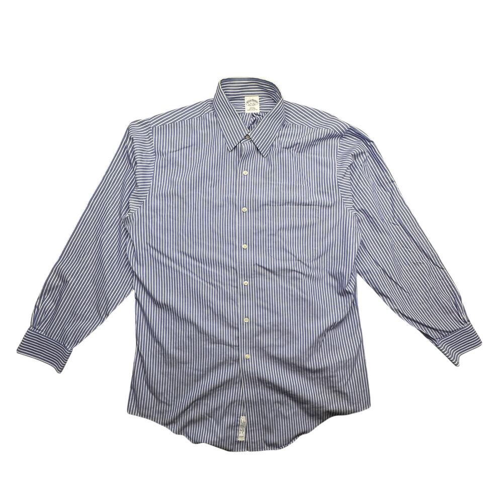 Brooks Brothers Slim Fit Long Sleeve Button Shirt Mens Large 16 34 Striped